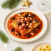Śledź w sosie pomidorowym z migdałami i rodzynkami – 120 g 
